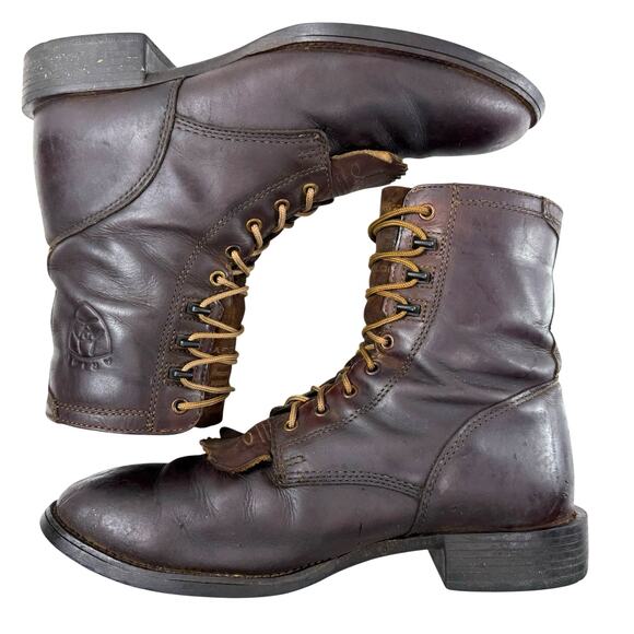 Ariat Heritage Lacer Kilte Roper Boot Men Size 9.5 EE WIDE Brown Leather Packer - Picture 9 of 12